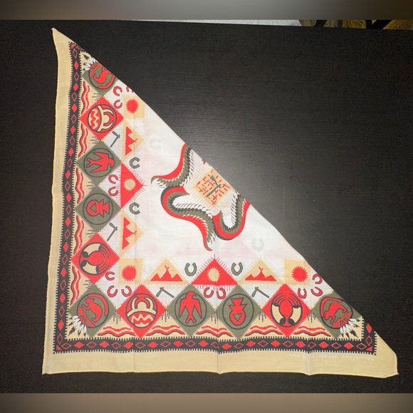 Southwestern Indian tribal native print scarf - Picture 4 of 6